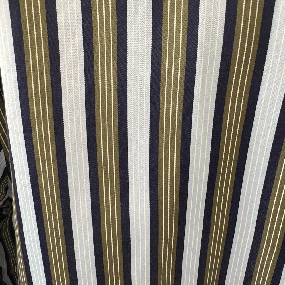 Salvatore Ferragamo Cotton Italian Striped Dress Shirt. Size Large. - Picture 4 of 9
